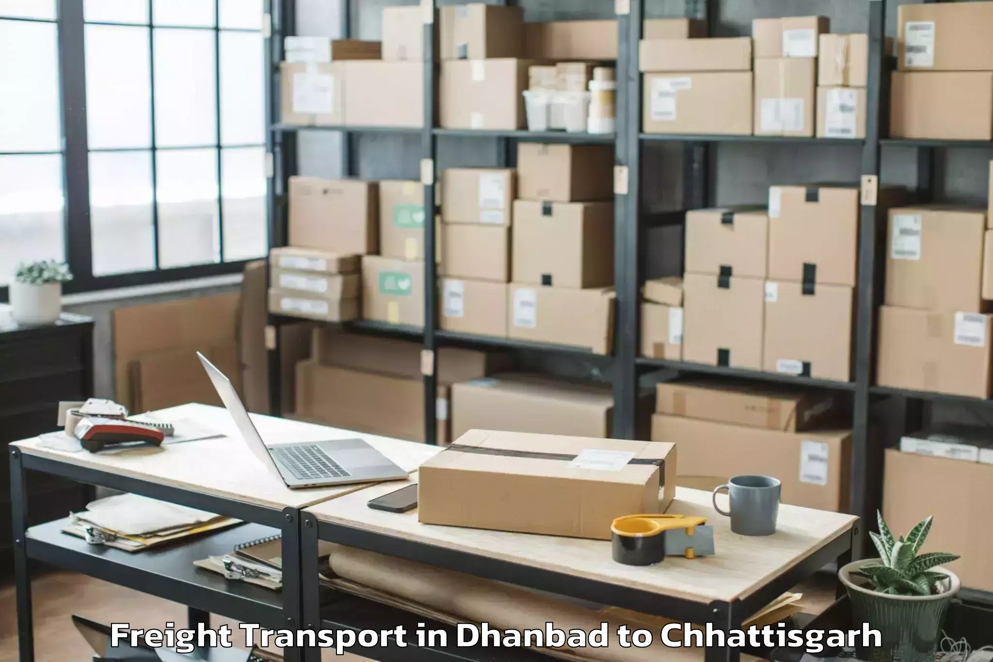 Book Dhanbad to Bishrampur Freight Transport Online